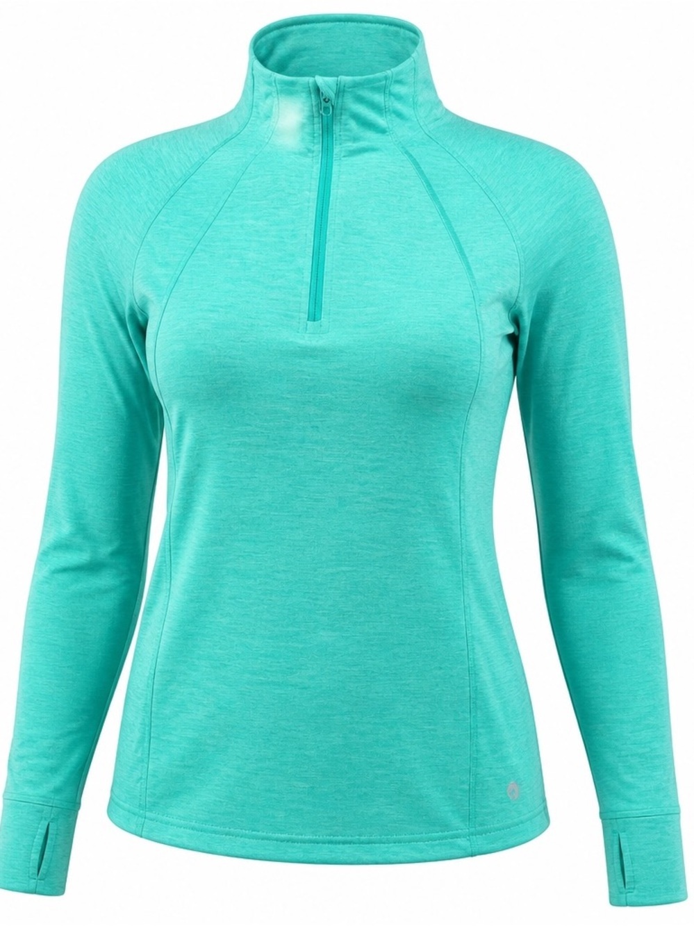 Layer 8 Women's Quarter-Zip Pullover Hoodie in Teal EUC sporty collegiate cozy L